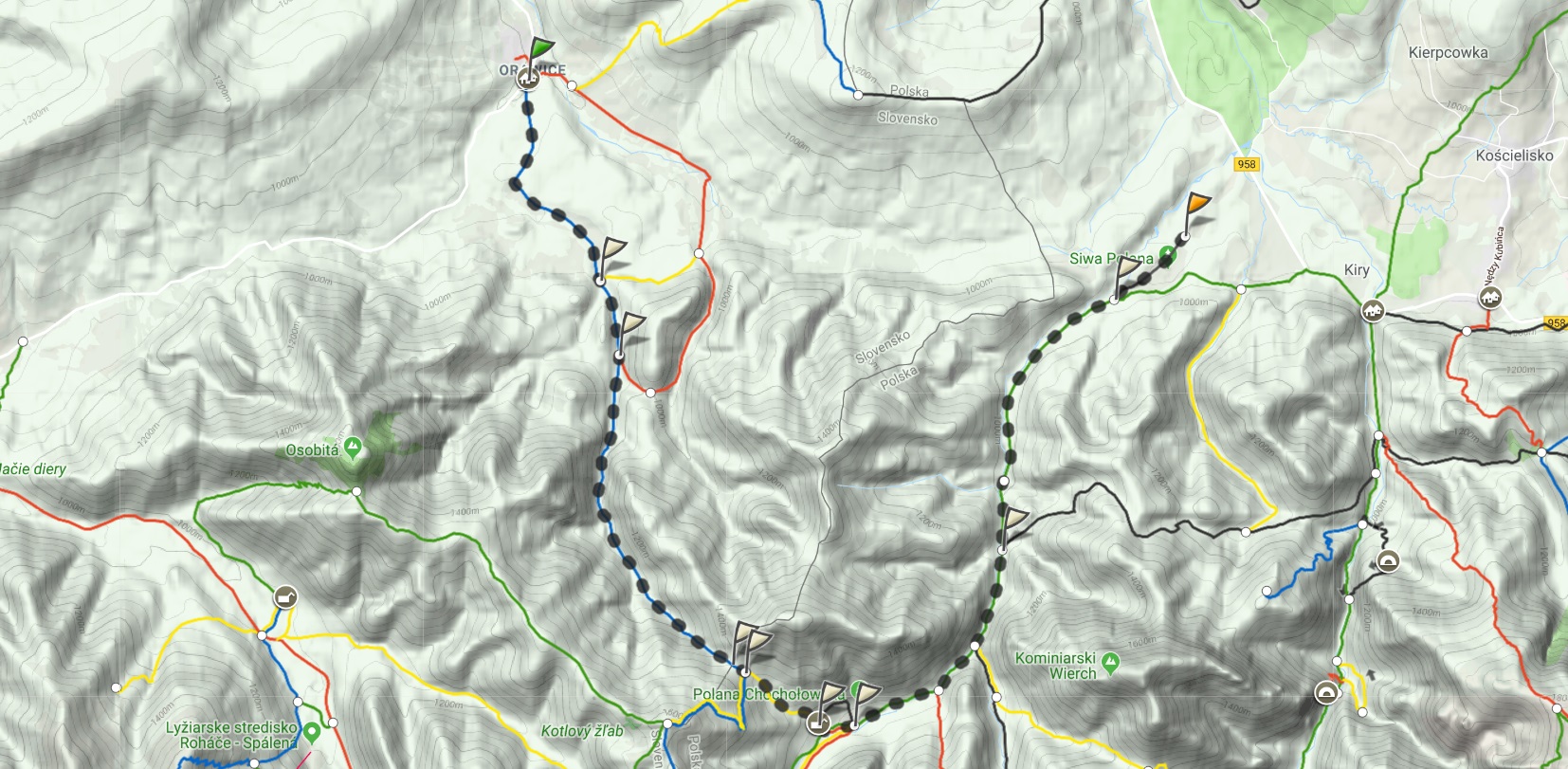 Bobrowiecka Przełęcz mapa
